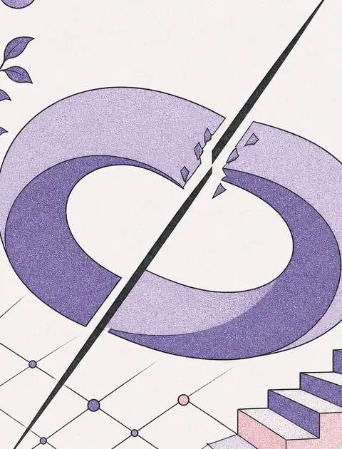 Minimal geometric loop interrupted by a sharp angled line