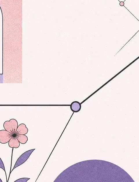 A continuous line abruptly pivoting into a new trajectory at a sharply angled geometric node, clean and abstract