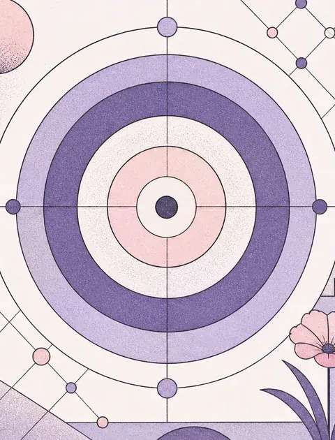 Concentric geometric circles with a minimalist core dot representing an internal structural driver